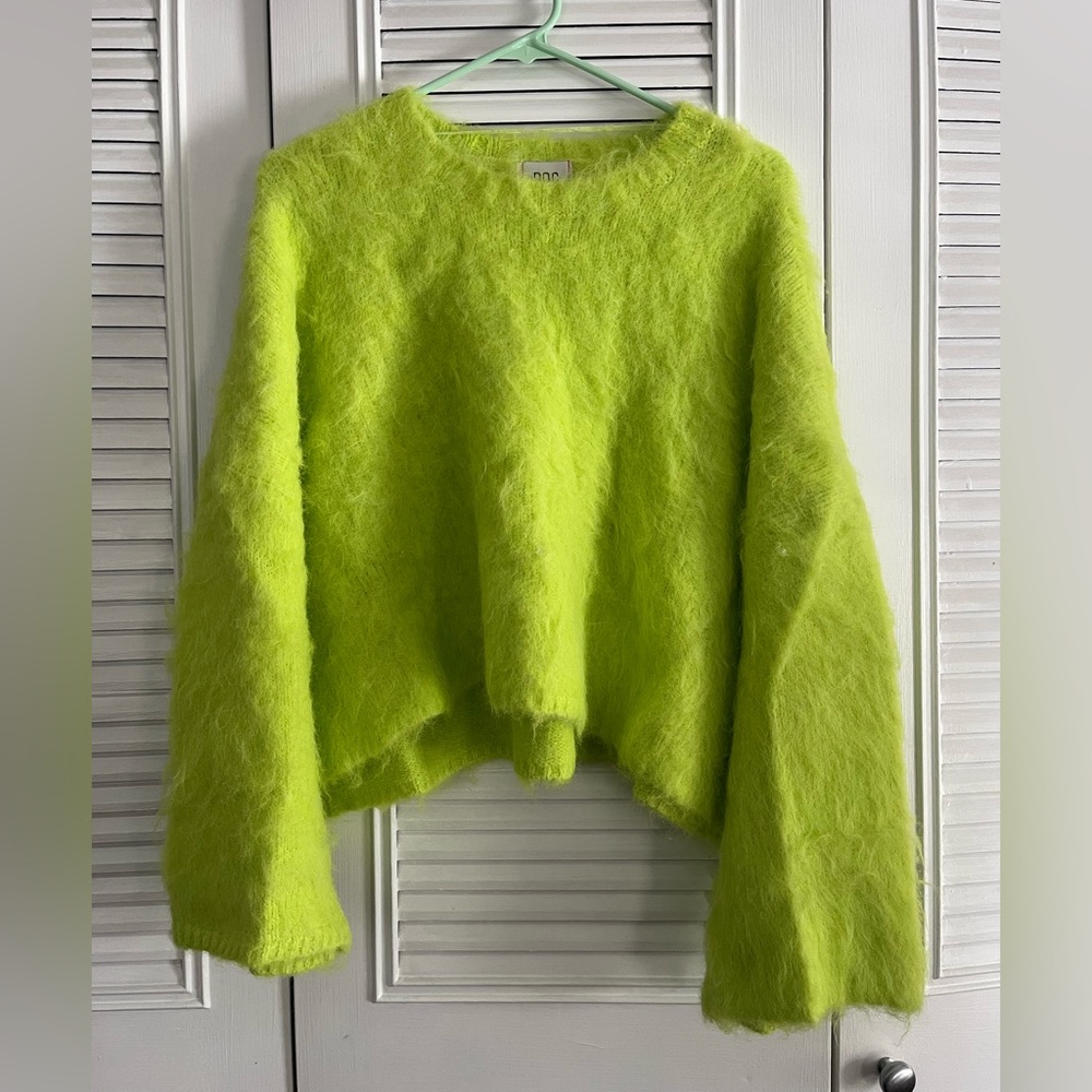 URBAN OUTFITTERS BDG Bailey brushed knit oversized pullover sweater - Lime - Picture 2 of 6